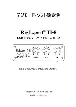 RigExpert® TI-8 USB トランシーバ インターフェース 取説もご熟読の上