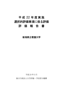 選択的評価事項Bに係る評価結果報告書