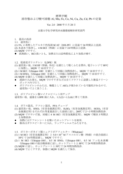 溶存態および酸可溶態Al, Mn, Fe, Co, Ni, Cu, Zn