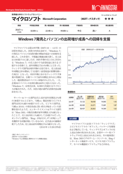マイクロソフト - モーニングスター