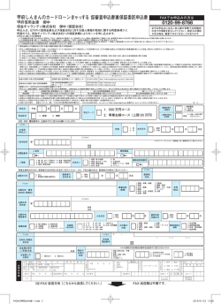 甲府しんきんのカードローンきゃっする 仮審査申込書兼