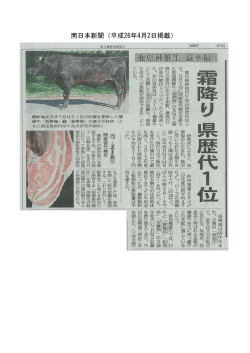 南日本新聞（平成26年4月2日掲載）
