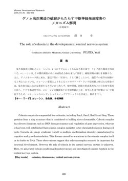 28．ゲノム高次構造の破綻がもたらす中枢神経発達障害のメカニズム解明