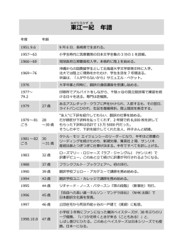 東江 一 紀 年譜