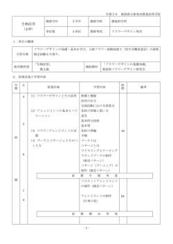 生物活用 - 新潟県立新発田農業高等学校