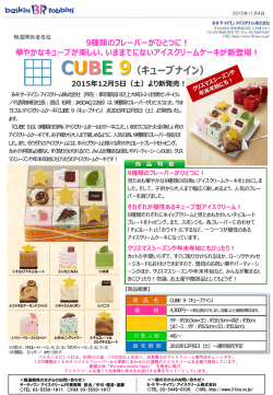 アイスクリームケーキ新登場 CUBE9（キューブナイン）