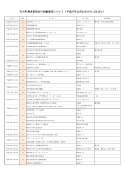 矢巾町教育委員会の活動報告について（平成27年10月24日から11月25