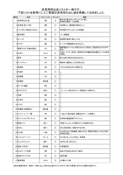 非常時持ち出し品リスト（PDF）