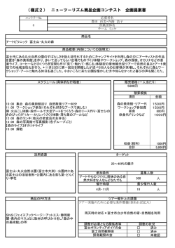 （様式2） ニューツーリズム商品企画コンテスト 企画提案書