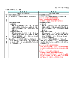 イマチニブメシル酸塩 自 社 製 品 類 似 薬 イマチニブ錠 100mg