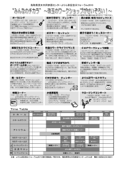鳥取県男女共同参画センターよりん彩記念日フォーラム2010