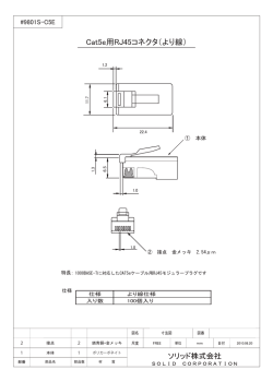 Cat5e用RJ45コネクタ（より線）