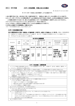資料A 2016 年度 スポーツ安全保険 内容と加入のお勧め