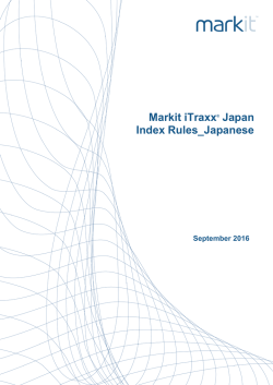 Markit iTraxx&reg; Japan Index Rules_Japanese