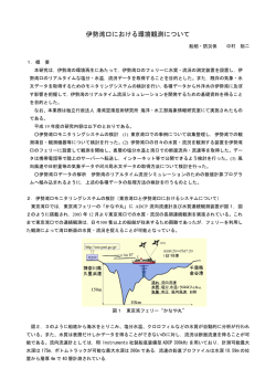 伊勢湾口における環境観測について