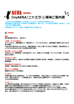 『nyAERA（ニャエラ）』媒体ご案内書