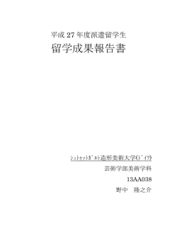 留学成果報告書 - 九州産業大学