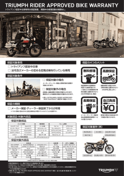 TRIUMPH RIDER APPROVED BIKE WARRANTY