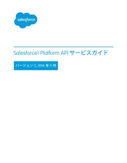 Salesforce1 Platform API サービスガイド