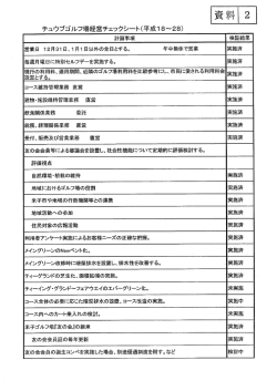 【資料】チュウブゴルフ場経営チェックシート