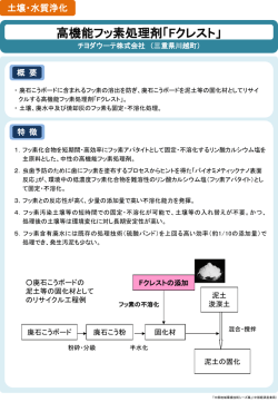 高機能フッ素処理剤「Fクレスト」