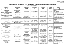 CLASES DE APRENDIZAJE DEL IDIOMA JAPON&Eacute;S EN