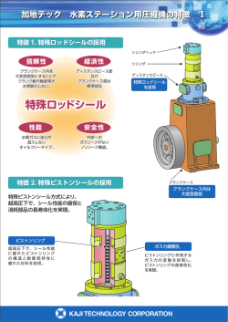 加地テック 水素ステーション用圧縮機の特徴