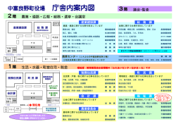 1階 3階 中富良野町役場 庁舎内案内図