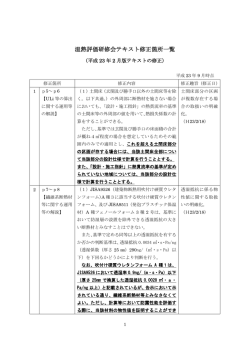 温熱評価研修会テキスト修正箇所一覧