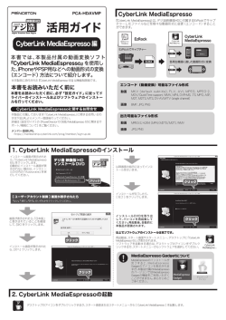 PCA-HDAVMP 活用ガイド－CyberLink MediaEspresso 編－