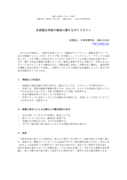 水害被災写真の救済に関するガイドライン