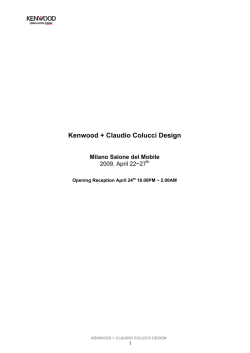Kenwood + Claudio Colucci Design