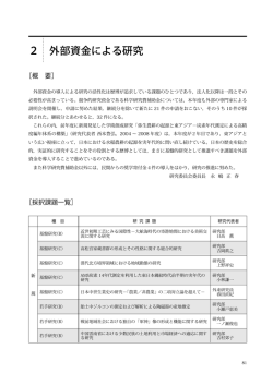 2 外部資金による研究