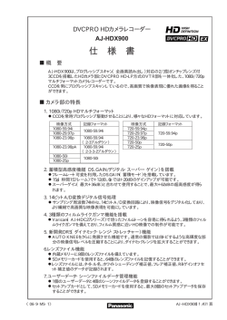 DVCPRO HDカメラレコーダー AJ