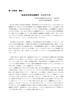第1分科会資料1 「福島原発事故避難者：5回目の冬」