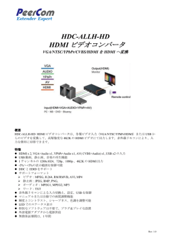 HDC-ALLH-HD 4K2K対応マルチチャンネル ビデオ