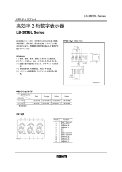 高効率 3 桁数字表示器