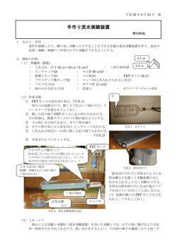 手作り流水実験装置