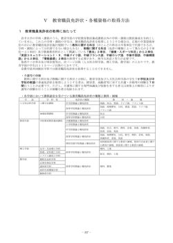 免許状の取得に当たって