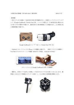 立体視 360 度映像