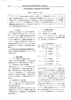 木材の色素成分と調色技術に関する研究