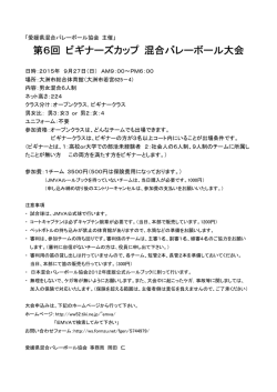 第6回 ビギナーズカップ 混合バレーボール大会 混合バレーボール大会