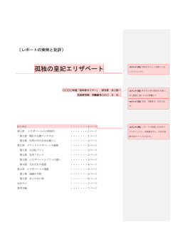 レポートの実例と批評