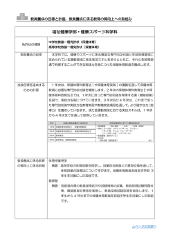 福祉健康学部・健康スポーツ科学科