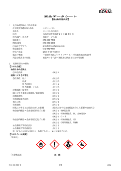 1/6 安全データシート 【混合物用(塗料用)】 1． 化学物質等および会社