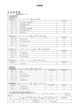 生活経済課、市民活動推進課、交流事業課、保険課、市民課