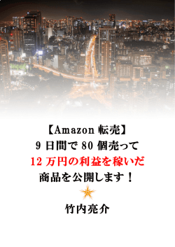 9 日間で 80 個売って 12 万円の利益を稼いだ 商品を公開します！