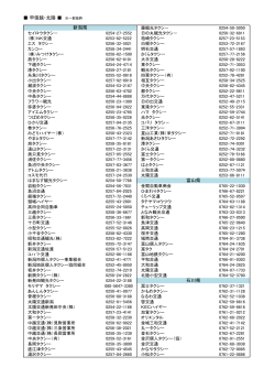 甲信越・北陸 ※一部抜粋 新潟県 富山県 石川県