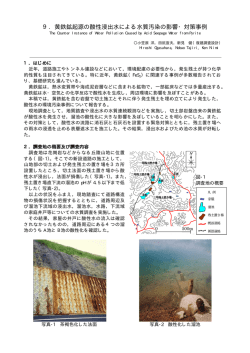 9. 黄鉄鉱起源の酸性浸出水による水質汚染の影響