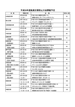 平成28年度船員災害防止大会開催予定